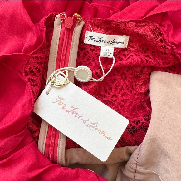 New! FOR LOVE & LEMONS • Chianti Tank Mini Dress in Red Hot - Picture 11 of 14